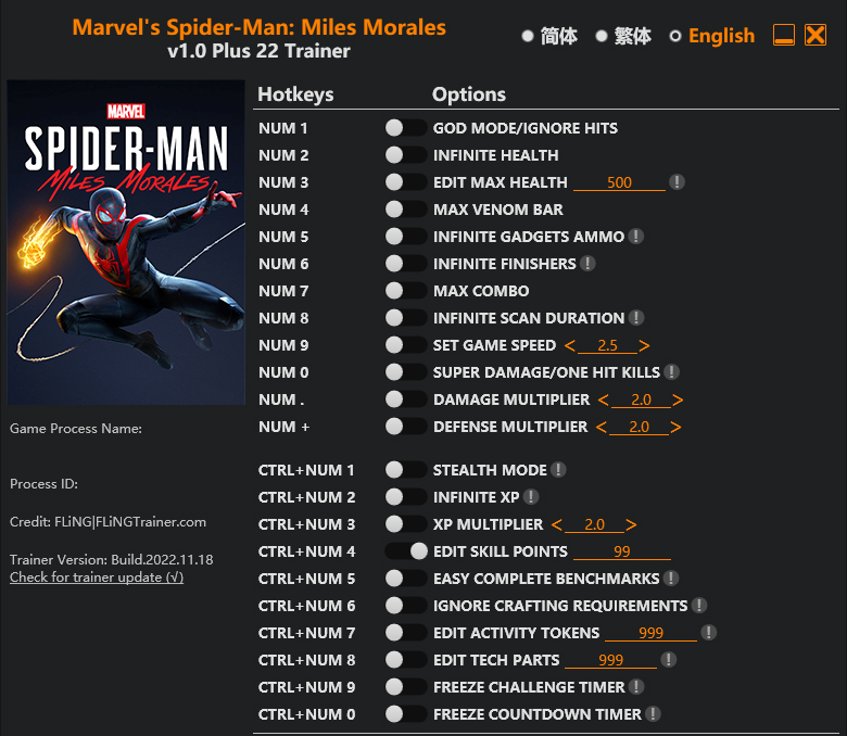 Marvels Spider Man Miles Morales Trainer Mod Pc