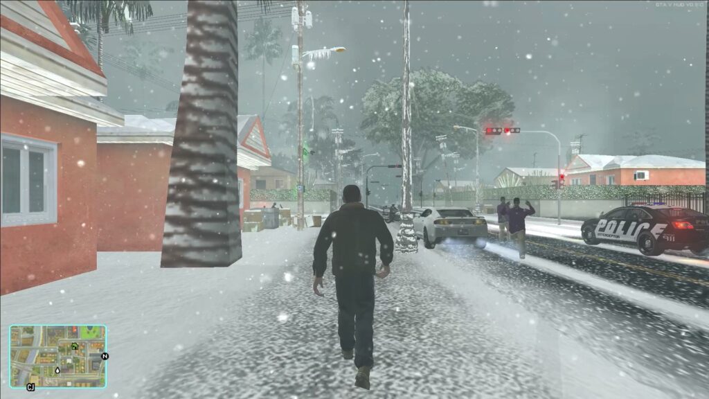 GTA San Andreas Snow Fall Winter Mod Pack New Update